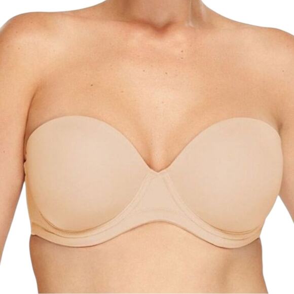 SOLDNWOT Wacoal 854119 Red Carpet Convertible Strapless Beige Bra - 42H - Picture 1 of 7